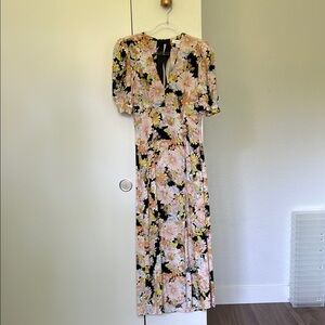 Floral Black and Pink Dress